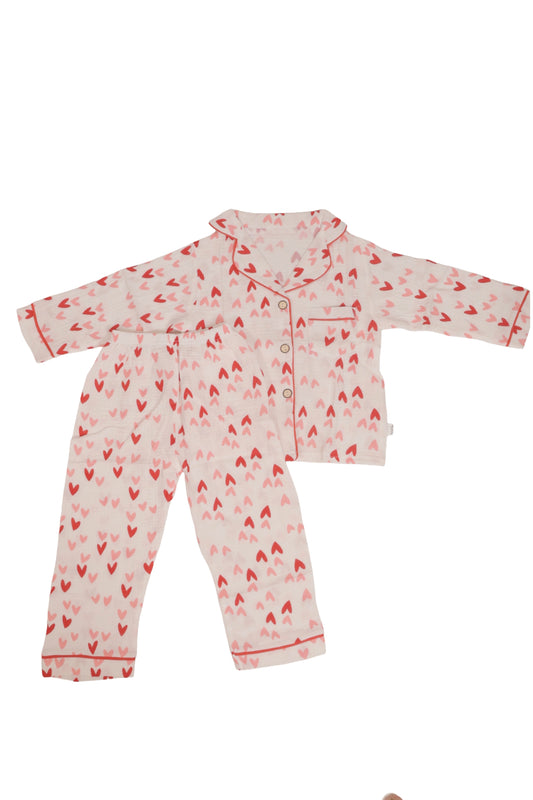 Sweetheart Snooze Set-Red (bamboo cotton)
