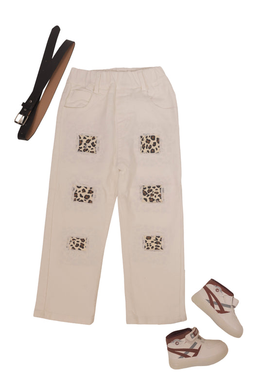 Leopard Love Patch Denim