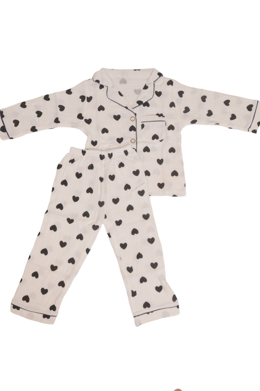 Sweetheart Snooze Set-Black (bamboo cotton)